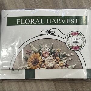 Floral Harvest Embroidery Kit NWT